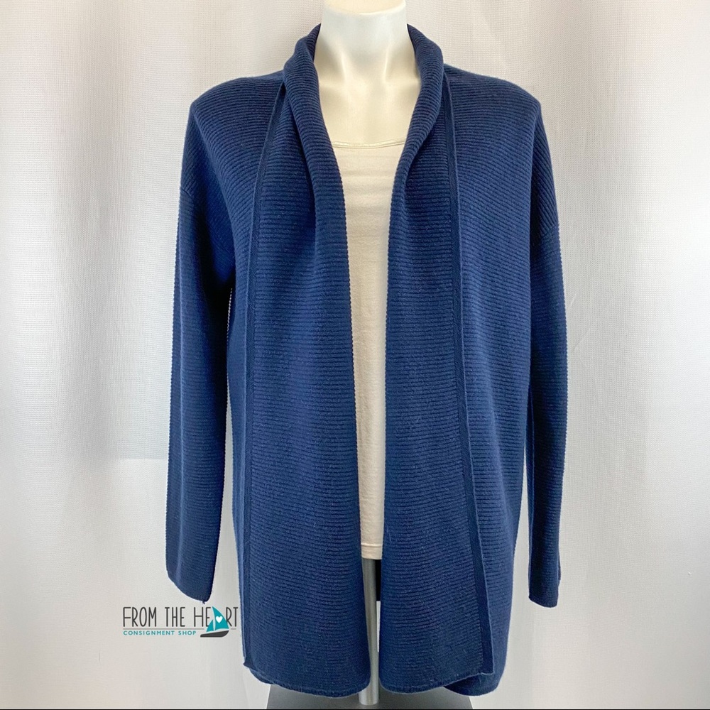 Nordstrom Navy Cashmere Cardigan
